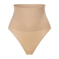 thumbnail image 2 of Ropa moladora cintura media para mujer, bragas que levantan entrenador cintura duraro, pantalones algazantes, bragas cómodas , Beige Beige Hugo Bragas de cintura media, 2 of 10
