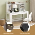 thumbnail image 5 of 42.5" Computer Desk with Hutch & Power Outlets, Study Desk Writing Desk for Home Office,White, 5 of 9