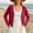 #0544-Red, variant on Women's Long Sleeve Button Down Plain Crew Neck Classic Sweater Knit Cardigan for Wear Everyday