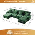 thumbnail image 3 of Wiilayok 114" U-Shaped Sectional Sofa,Chenille Modular 4 Seat Sofa Set for Living Room,Convertible L Shaped Sofa Couch Set with Chaise Lounge, Ottoman and Pillows, 3 of 8