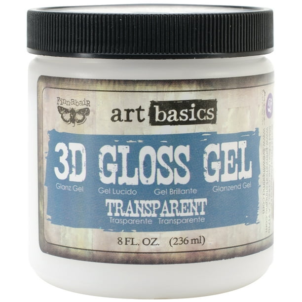 Finnabair Art Basics 3D Gloss Gel 8Oz-Transparent