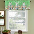 thumbnail image 3 of 2 Pack Valances for Window, Green Easter Short Curtains for Kitchen Bedroom Living Room, Spring Bunny Eggs Tulip Flowers Butterfly Rod Pocket Small Window Treatment Valance Drapes 42 x 12 Inch, 3 of 8