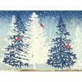 thumbnail image 2 of PI Studio  32x25 Black Ornate Wood Framed with Double Matting Museum Art Print Titled - Snow Christmas, 2 of 4