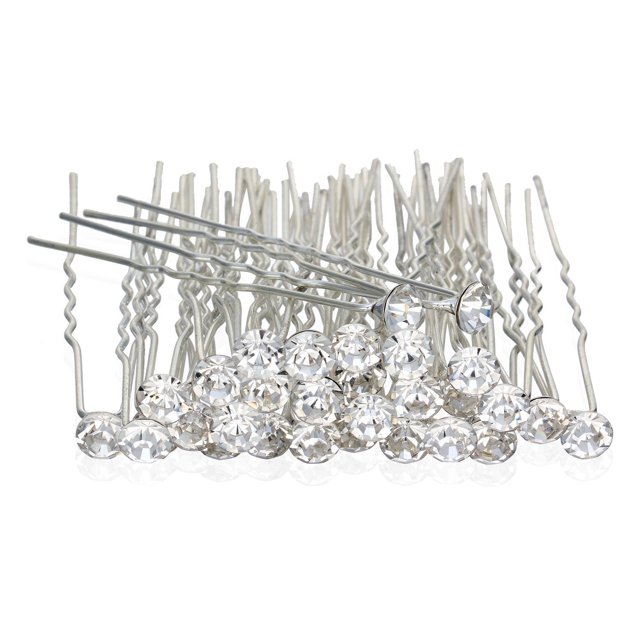 GBSTORE 12 Pcs Transparent Crystal Rhinestones Hair Pins Beautiful Hair Accessories for Every Occasion