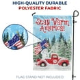 thumbnail image 7 of America Forever Flags Double Sided Garden Flag - Stay Warm America - 12.5" x 18", Patriotic Snowman Christmas Holiday Decor with Red Truck, Outdoor Winter Decorative Seasonal Yard Flag USA, 7 of 7