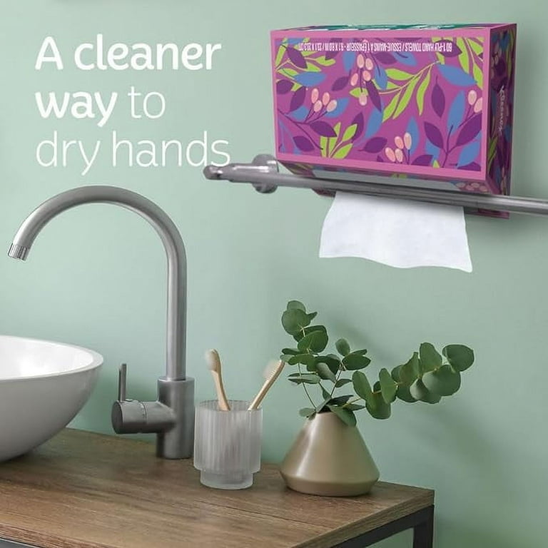 Kleenex Expressions Disposable Hand Towel Paper Bathroom Tissue 6 Boxes 60 Towels per Box 360 Total Walmart