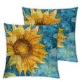 thumbnail image 2 of Nawypu Pillowcase Plant Watercolor Painting Sunflower Gift for Wedding Birthday Throw Pillow Covers Super Soft Cushion Cover Sofa Decorative Square  Pillowcover, 2 of 6
