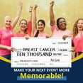 thumbnail image 2 of Giant Dry Erase Check 16" x 32" - Reusable Blank Check for Fundraisers and Events, 2 of 5