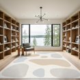 thumbnail image 2 of ODIKA 9'x12' Washable Area Rug Low Pile, Flatwoven, Beige Gray Abstract Shapes Design Contemporary Artistic in Neutral for Great Room, Indoor Concept, Large Living, 2 of 7
