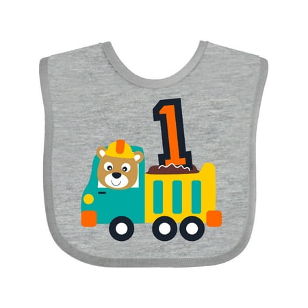 

Inktastic Dump Truck 1st Birthday Gift Baby Boy or Baby Girl Bib