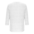thumbnail image 6 of Mifsaly Ribbed Easter Tshirts for Women Cute Animal Graphic 3/4 Sleeve Shirts Comfortable Breathable Casual Easter Tops Tee XXL, 6 of 7