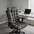 thumbnail image 4 of Linnome All-in-One Thickened Integrated Seat & Backrest Chair Cushion, 100% Polyester High Density Cotton Filled Long Pad, Warm Winter Support Cushion for Office Rocker Recliner, 4 of 6