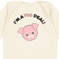 thumbnail image 4 of Inktastic I'm a Pig Deal Cute Pig Pun Boys or Girls Long Sleeve Baby Bodysuit, 4 of 5