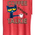 thumbnail image 3 of Pete The Cat - Coffee Before Talkie - Women's Short Sleeve Graphic T-Shirt, 3 of 6