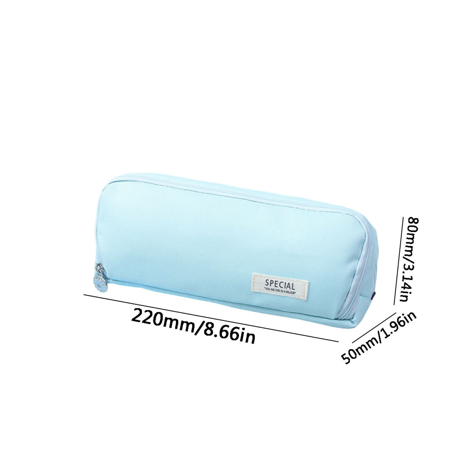 Wovilon 3 Pack Multi-Layer Fabric Pencil Case, 8.6"x2"x3" Japanese Korean Style Pen Holder, Large Capacity Stationery Organizer, Wear-Resistant Student School Bag