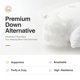 thumbnail image 4 of Bed Pillows for Sleeping, Cooling Hotel Quality with Premium Soft 3D Down Alternative Fill for Back, Stomach or Side Sleepers, Standard (Pack of 4), White 4 Count, 4 of 6