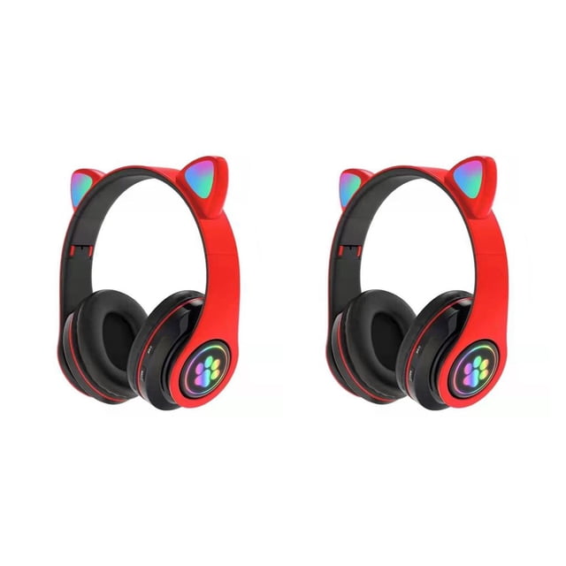 Auriculares inalámbricos Methold con orejas de gato y luz de Flash Bluetooth 5.0