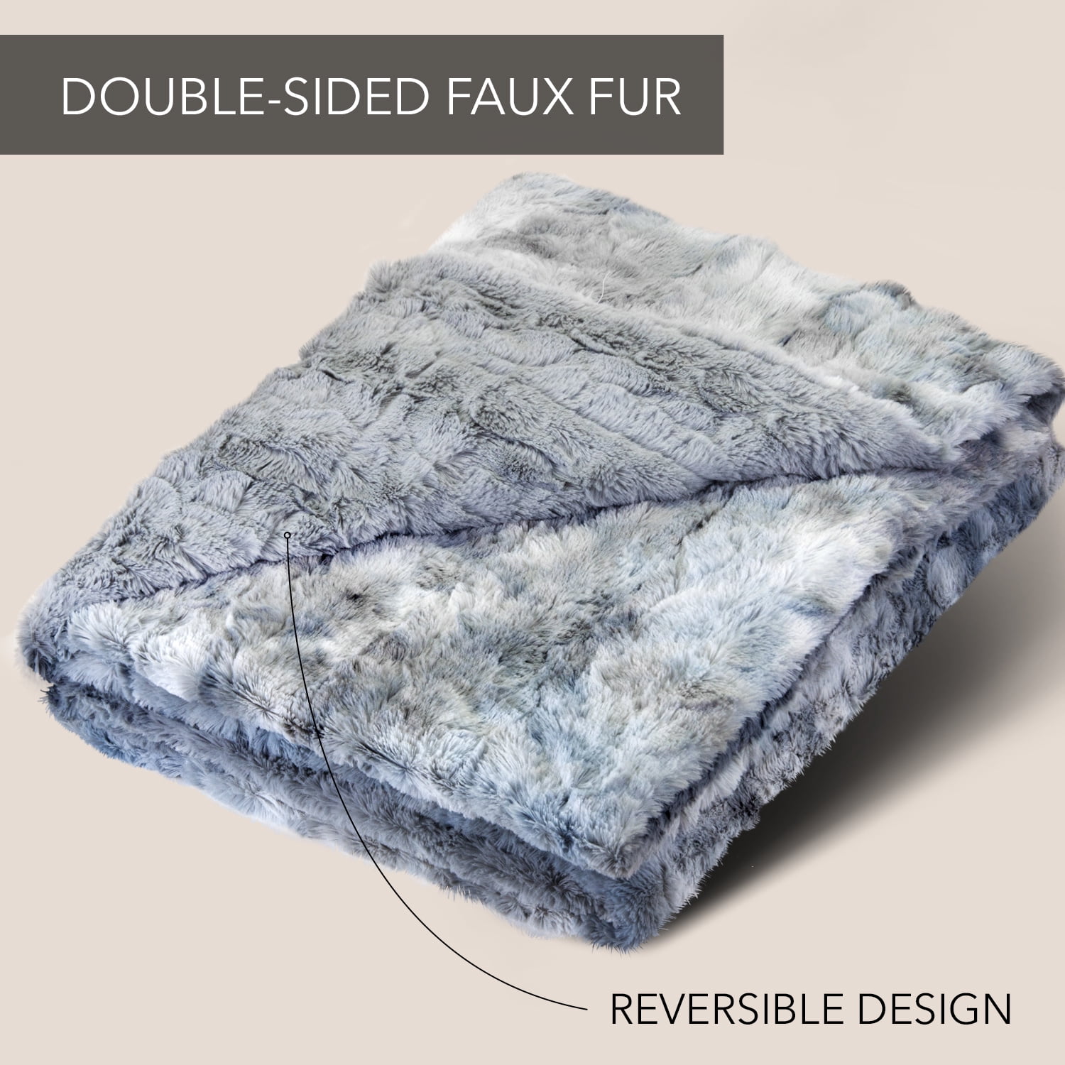 Everlasting Comfort Luxury Polyester Throw Blanket - Soft, 65”x50” (Arctic Blue)
