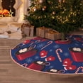 thumbnail image 5 of Xecao Hot Cocoa Snowflake Mittens Pattern Christmas Tree Skirt Round Xmas Tree Mat Base Cover for Holiday Home Decorations-30", 5 of 6