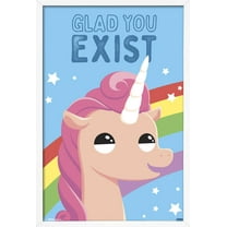 Glad You Exist Wall Poster, 22.375" x 34", Framed