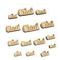 thumbnail image 1 of Ciao Italian Greeting Hello Goodbye Wood Mini Charms Shapes DIY Craft Jewelry - With Hole - 14mm (26pcs), 1 of 7