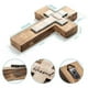 thumbnail image 4 of Cruz de madera para pared, cruz cristiana, cruz espiritual, religiosa, regalo con gancho para colgar en la pared o en la mesa, con bendición para la iglesia, decoración de la habitación del hogar,, 4 of 5