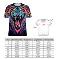 thumbnail image 2 of Tiger Animal Graffiti Women's Short Sleeve Tops Casual Blouses T Shirt, 2 of 6