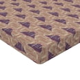 thumbnail image 4 of Ambesonne Ethnic Fitted Sheet, Traditional Triangle Stripes, King Size, Dimgray Indigo Eggshell, 4 of 5