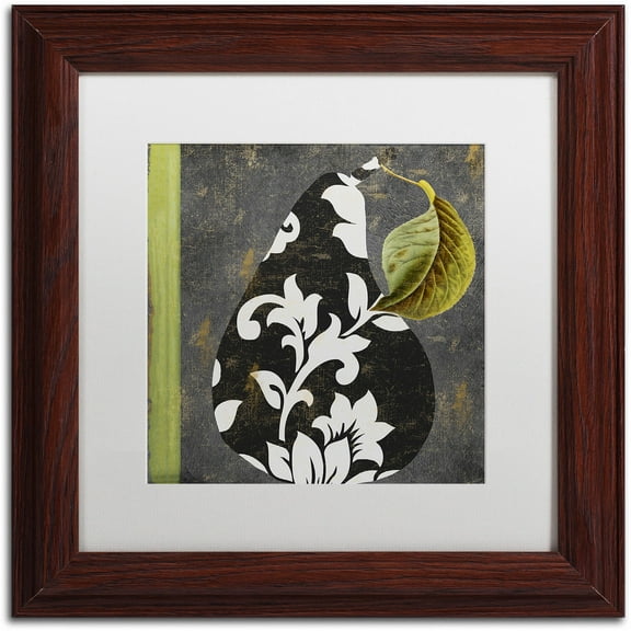 Trademark Fine Art "Decorative Pear II" Canvas Art by Color Bakery White Matte, Wood Frame