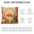 thumbnail image 5 of BCIIG Mushrooms Rainbow Sunbeam Graphic Decorative Throw Pillow Cover for Home Couch Living Room Sofa Square Car Bedroom 1PC 18x18in, 5 of 5