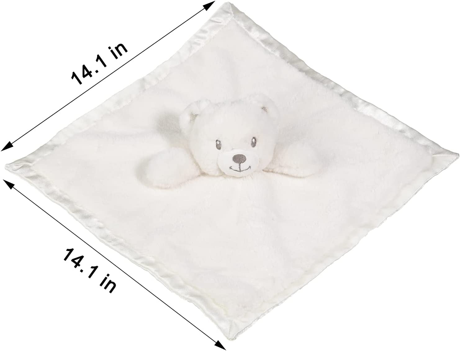 BORITAR Grey Dog Baby Security Blanket Soft Puppy Lovey for Boys and Girls Fluffy Blanket Baby Gifts for Toddler and Infant 14 inch, Infant Girl's