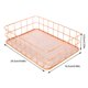 thumbnail image 3 of Cesta de papelería de liquidación inicial A, caja de almacenamiento de oro rosa, cesta de escritorio, almacenamiento moderno, cesta de almacenamiento, 3 of 8