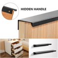 thumbnail image 4 of Black Kitchen Handle10pcs Invisible Center Distance Furniture Handlealuminum Door Knobblack Furniture Handle For Offices Drawers Cupboards (128m, 4 of 5