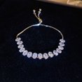 thumbnail image 1 of Pulsera ajustable de circonita cuadrada, pulsera de lujo ligera y sencilla para mujer, pulsera de personalidad con temperamento de alto sentido, 1 of 6