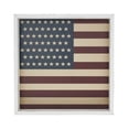 thumbnail image 2 of VHC Brands Patriotic Vintage USA Flag Decorative Tray 12x12x2, Fourth of July Serving Platter, Independence Day Decor, American Flag Decoration, 2 of 5