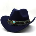 thumbnail image 3 of MUXiin Cowboy Hats for Kids Stylish Kids Fedora Hat Boater Cap With Brim Classic British for Children Boys Girls Western Cowboy Party Suitable for 4 12 Years Old, 3 of 3