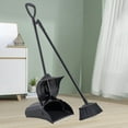 thumbnail image 2 of Indoor/Outdoor Heavy Duty Broom and Dustpan Set,Upright Plastic Commercial Dust Pan with Broom Perfect for Sweeping Courtyard Garage Lobby Kitchen Office Mall Market Shop Floor (Black), 2 of 6