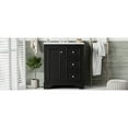 thumbnail image 5 of 30-inch Bathroom Vanity - Black Ceramic Sink With Overflow 3 Drawers And Adjustable Shelf Construction & Style Basin Ample Storage Space Elegant Design, 5 of 7