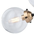 thumbnail image 3 of Vaxcel Orbit 20-in W Bronze Gold Industrial Sputnik Semi Flush Mount Ceiling Light Clear Glass, 3 of 3