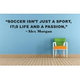 thumbnail image 1 of Soccer Isnt Just A Sport Its Life And A Passion – Alex Morgan Life Sports Motivation Quote Custom Wall Decal Vinyl Sticker 8 Inches X 30 Inches, 1 of 1