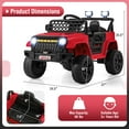 thumbnail image 3 of Gymax 12V Kids Ride on Truck Car Battery Powered Toddler Electric Vehicle w/ 3 Speeds Red, 3 of 10