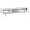 thumbnail image 2 of SONOROUS Studio ST-360 Wood and Glass Modern TV Stand with Spike Metal Legs for Sizes up to 75" (Modern Design Cabinet for Your Audio/Video Components and Consoles, Comes with I/R Repeater) - White, 2 of 4
