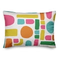 thumbnail image 2 of Abstract Neon Shapes Pattern 14x20 Spun Poly Pillow, 2 of 3