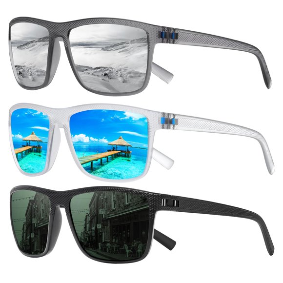 Gafas de sol TURBOPEP cuadradas polarizadas ligeras UV400