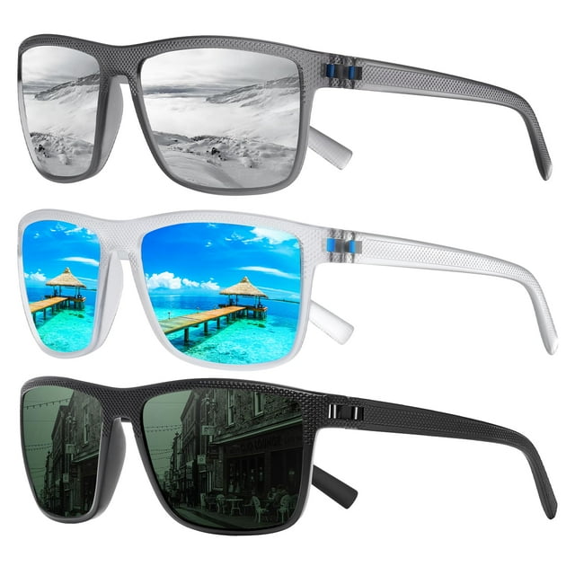 Gafas de sol TURBOPEP cuadradas polarizadas ligeras UV400