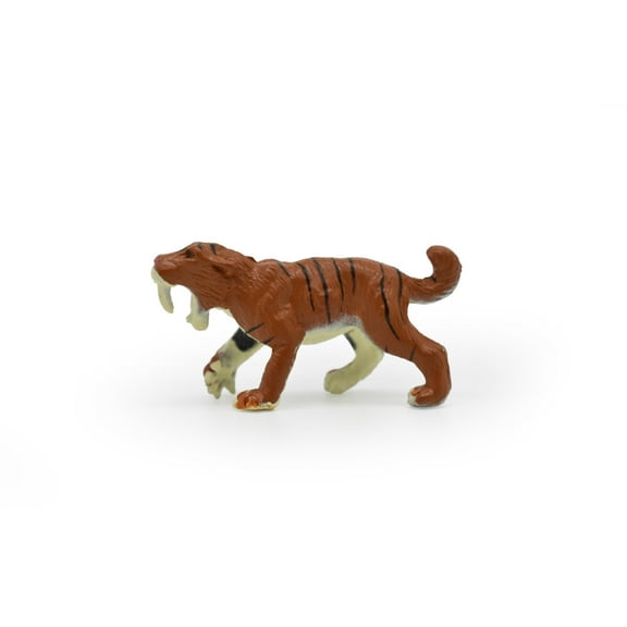 Saber-toothed Cat, Smilodon, Very Nice Plastic Reproduction 2" F3134 B224