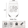 thumbnail image 5 of C&M Personal Gifts 17 oz Cat Mama Stemless Wine Glass, 5 of 5