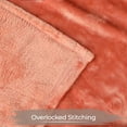 thumbnail image 5 of BNM Solid Fleece Plush Fluffy Blanket, Throw, Creamsicle, 5 of 6