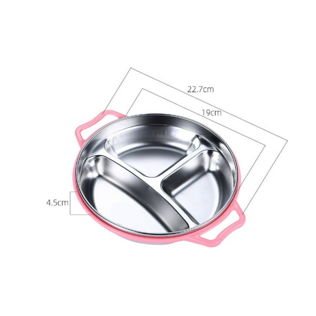 Children Plate,Children's Plate Stainless Steel Tableware Kids Plate Finely Tuned Performance