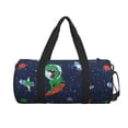 thumbnail image 2 of Fotbe Dinosaur Astronaut Space Surfing Pattern Foldable Sports Gym Bag with Wet Dry Pocket, Ultralight Travel Bag, Large Capacity Duffel Bag, Splash Proof Carry on Bag, Overnight Bag, Weekender Bag, 2 of 8